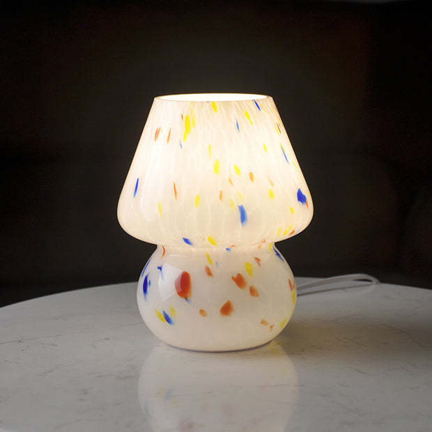 Handmade Glass Mushroom Small Table Lamp