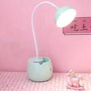 Small Table Lamp iIns Wind Simple Girl Bedroom Desktop Eye Protection Desk Rechargeable Plug Dual-use Adjustable Brightness