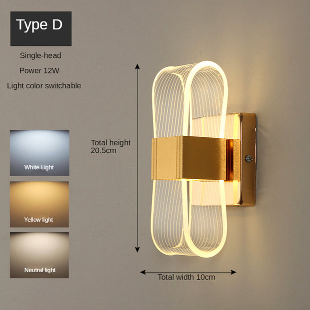 Golden Nordic Style Wall Lamp Lighting Fixture