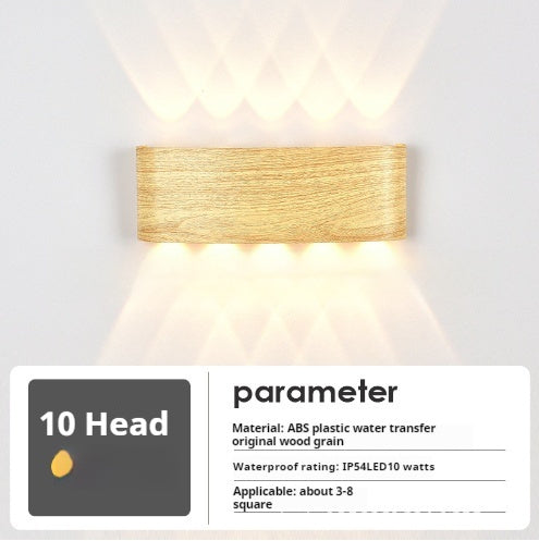 Bedside Lamp Personality Solid Wood Wall Lamp