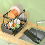 Double - Layer Multi - Functional Dish Rack Drain Basket For Storage And Arrangement