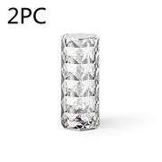 Nordic Crystal Lamp USB Table Lamps Bedroom Touch Dimming Atmosphere Diamond Night Light Rose Projector Lamp Decor