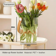 Flower Art Home Vase Household Transparent Flower Bucket Garden Pots