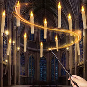 Floating Candles With Magic Wand Flickering Warm Light LED Flameless