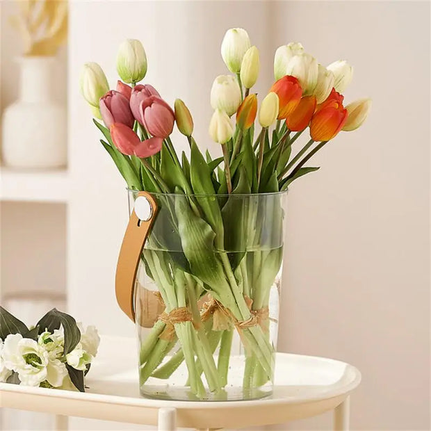 Flower Art Home Vase Household Transparent Flower Bucket Garden Pots