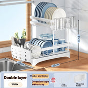 Kitchen Dish Rack Draining Rack Tableware Flat Ware Storage Rack