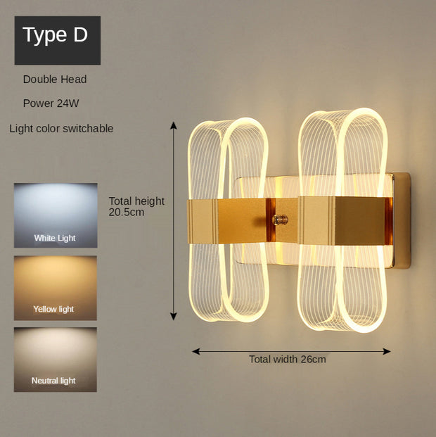 Golden Nordic Style Wall Lamp Lighting Fixture