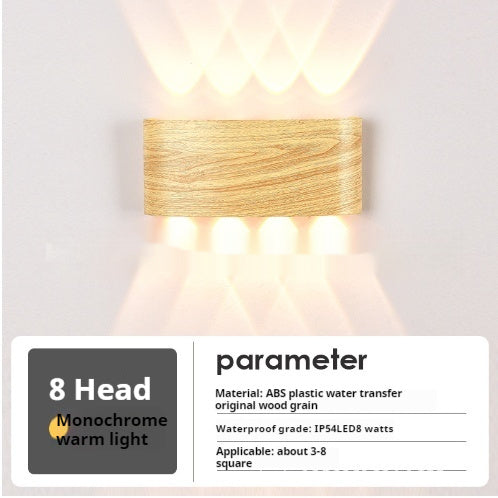 Bedside Lamp Personality Solid Wood Wall Lamp