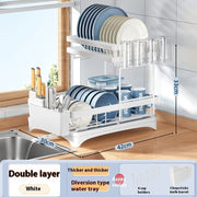 Kitchen Dish Rack Draining Rack Tableware Flat Ware Storage Rack